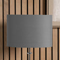 Pacific Mia 25cm Steel Grey Oval Poly Cotton Shade 36-049-10SG