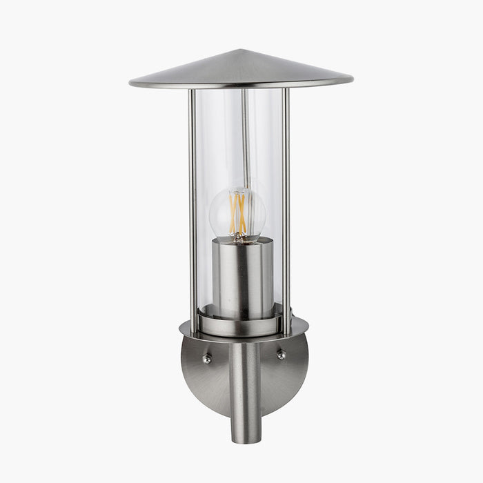 Pacific Myosotis Brushed Steel Metal Chimney Wall Light 40-007