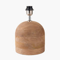 Pacific Nelu Natural Engraved Wood Dome Table Lamp 30-973-BO