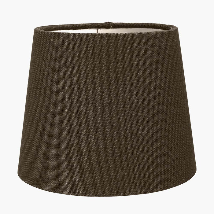 Pacific Pelham 15cm Grey Handloom Tapered Lemon Clip Shade 36-033-6GY