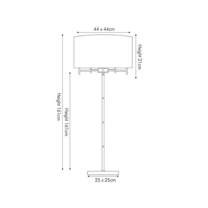 Pacific Plaza Silver 5 Light Metal Floor Lamp 32-133-C