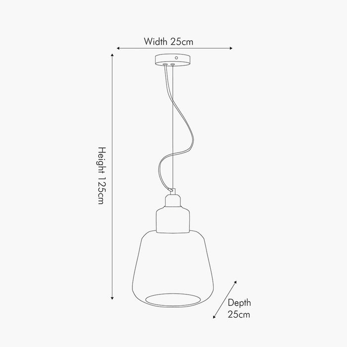 Pacific Porto Clear Optic Glass Tapered Pendant 35-363-K