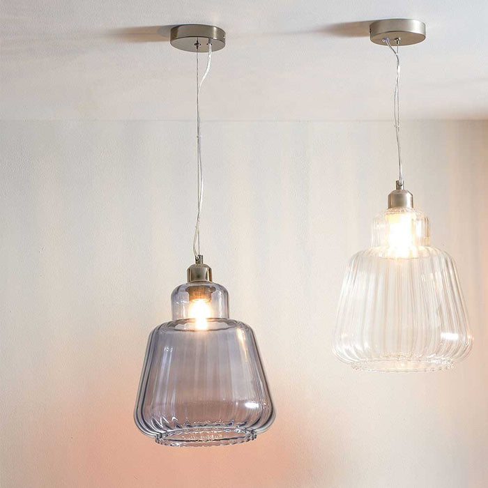 Pacific Porto Grey Optic Glass Tapered Pendant 35-365-K