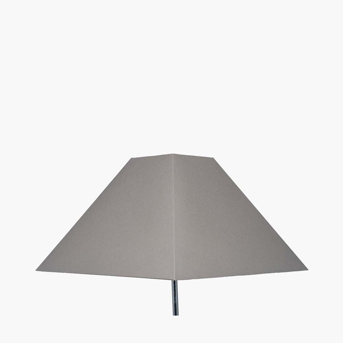 Pacific Pyramid 40cm Steel Grey Cotton Tapered Square Shade 36-238-16SG