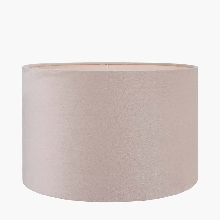 Pacific Rene 25cm Greige Velvet Cylinder Shade 36-069-10GG