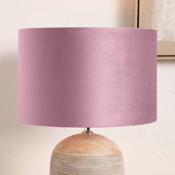 Pacific Rene 30cm Blush Velvet Cylinder Shade 36-069-12BH