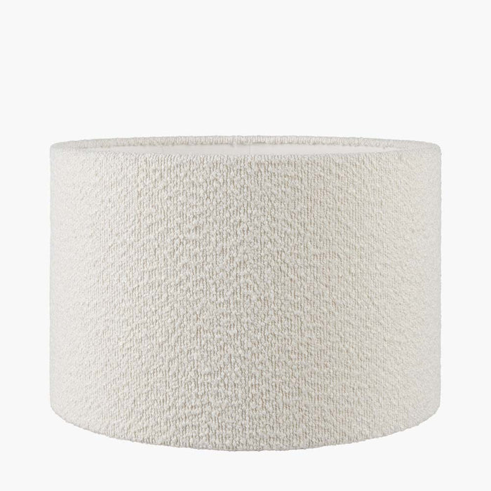 Pacific Rouen 35cm White Boucle Cylinder Shade 36-070-14WH