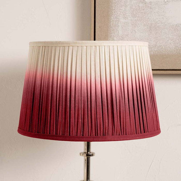 Pacific Scallop 20cm Red Ombre Soft Pleated Tapered Shade 36-059-8RD