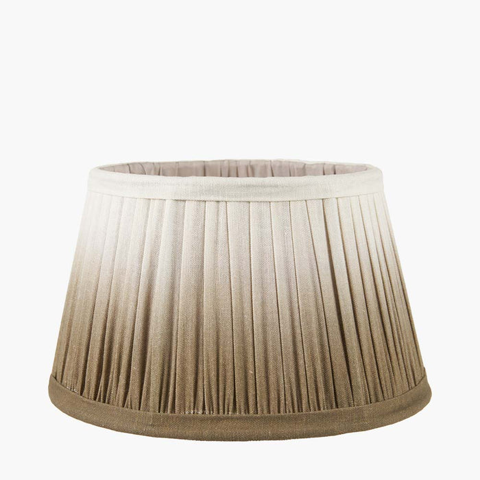 Pacific Scallop 25cm Taupe Ombre Soft Pleated Tapered Shade 36-059-10TA
