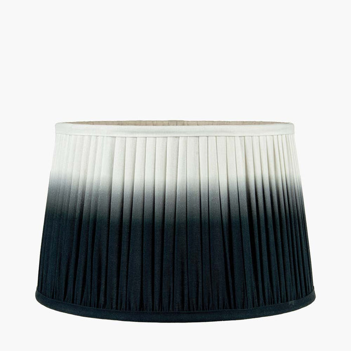 Pacific Scallop 30cm Black Ombre Soft Pleated Tapered Shade 36-059-12BK