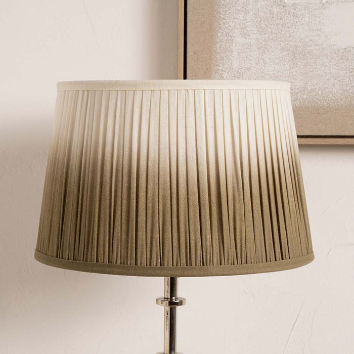 Pacific Scallop 40cm Taupe Ombre Soft Pleated Tapered Shade 36-059-16TA
