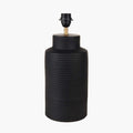 Pacific Sierra Black Tall Ribbed Terracotta Table Lamp 30-980-BO