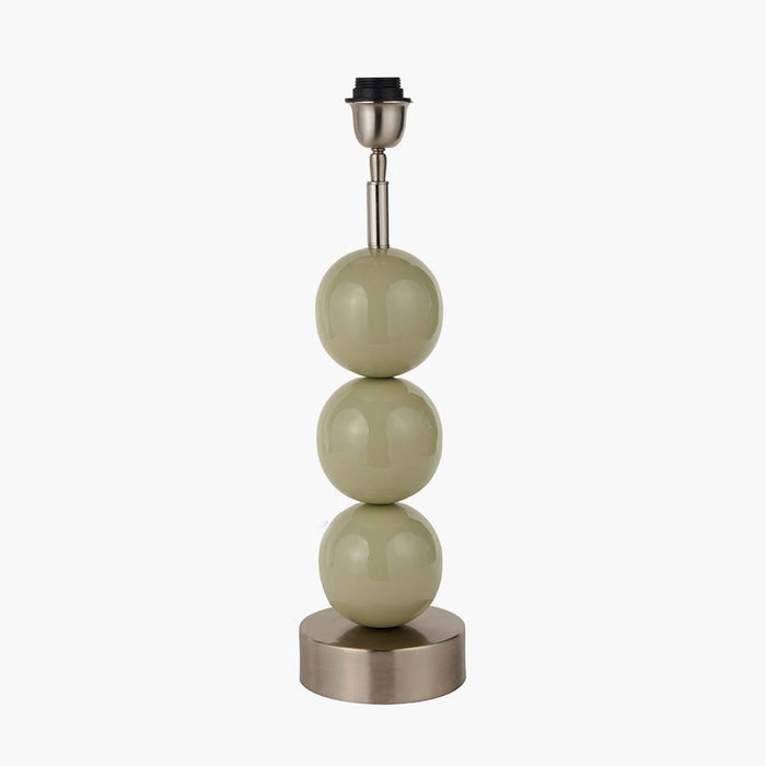 Pacific Sofia Sage and Silver Enamel 3 Ball Table Lamp 30-982-BO