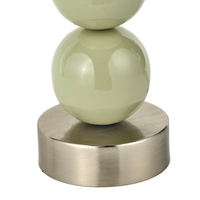 Pacific Sofia Sage and Silver Enamel 3 Ball Table Lamp 30-982-BO