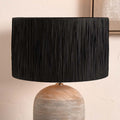 Pacific Tilia 35cm Black Raffia Cylinder Shade 36-058-14BK