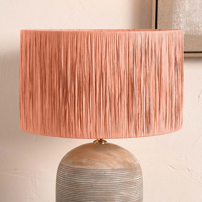 Pacific Tilia 40cm Apricot Raffia Cylinder Shade 36-058-16AP