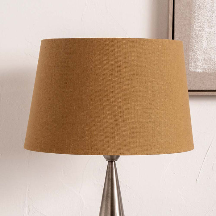 Pacific Winston 25cm Mustard Handloom Tapered Cylinder Shade 36-001-10MU