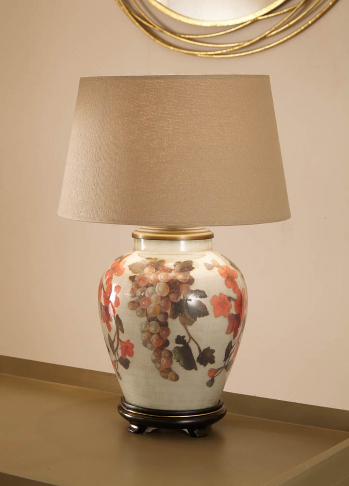 Pacific Winston 25cm Taupe Handloom Tapered Cylinder Shade 36-001-10TA