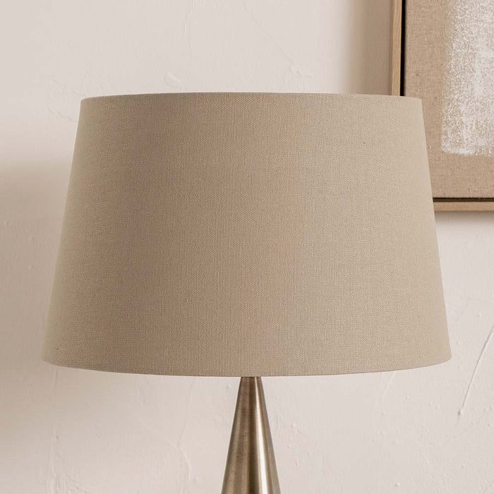 Pacific Winston 30cm Taupe Handloom Tapered Cylinder Shade 36-001-12TA