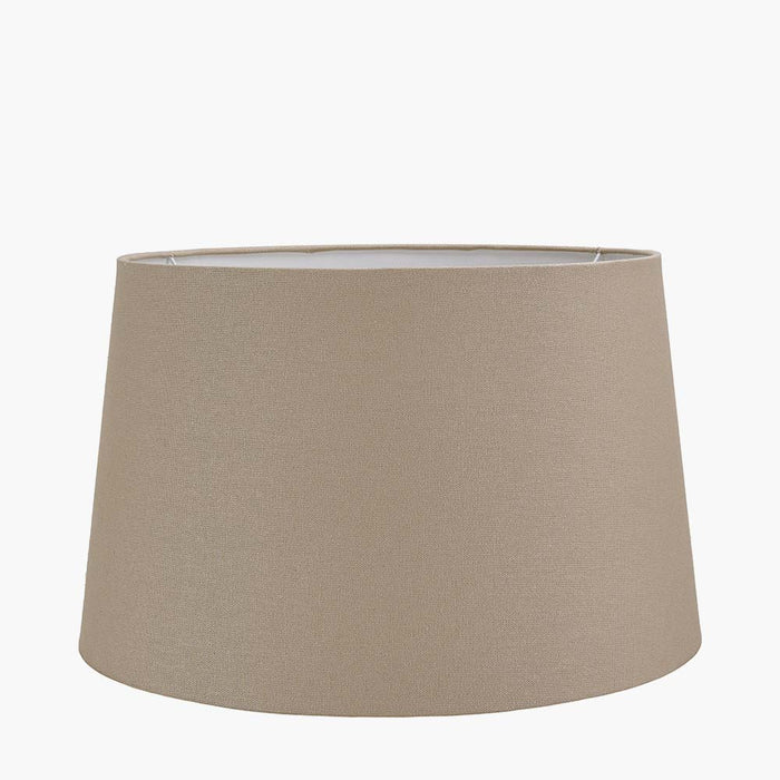 Pacific Winston 40cm Taupe Handloom Tapered Cylinder Shade 36-001-16TA