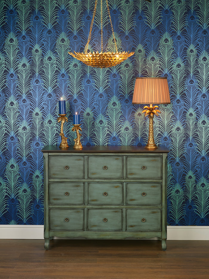 Palm Table Lamp Gold Base Only<br>Matt Gold