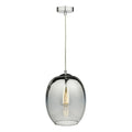 Patrice 1 Light Pendant Silver Glass<br>Silver Mirror