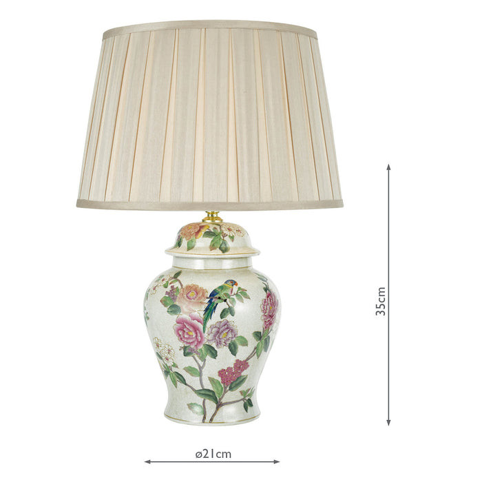 Peony Table Lamp Floral Design Base Only<br>Multi Coloured
