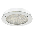 Peta Small Bathroom Flush Polished Chrome Crystal Light LED IP44<br>Polished Chrome