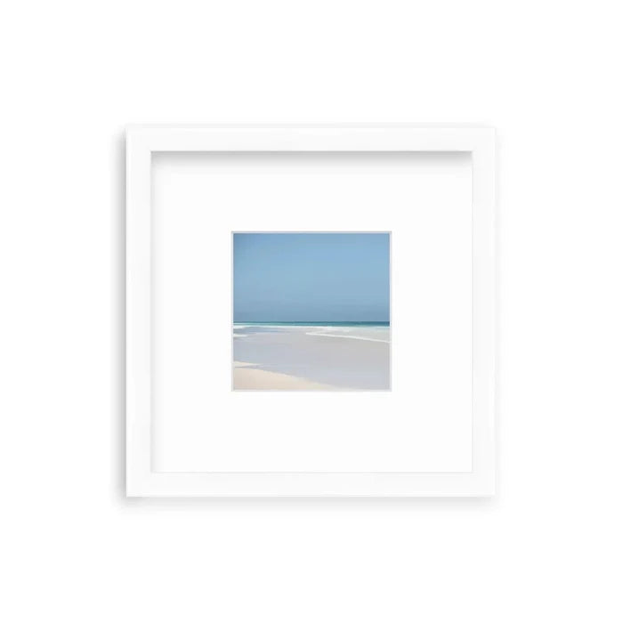 "Pink Sands Shelfie" Shelfie framed coastal print by Lauren Marttila