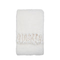 Plain Fringe Teddy Throw Natural