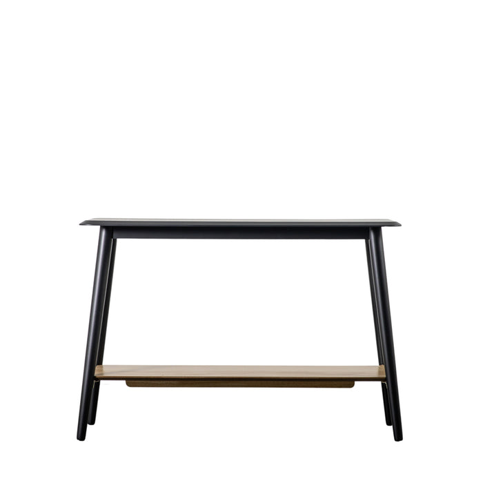 Pretoria Console Table with Shelf Black
