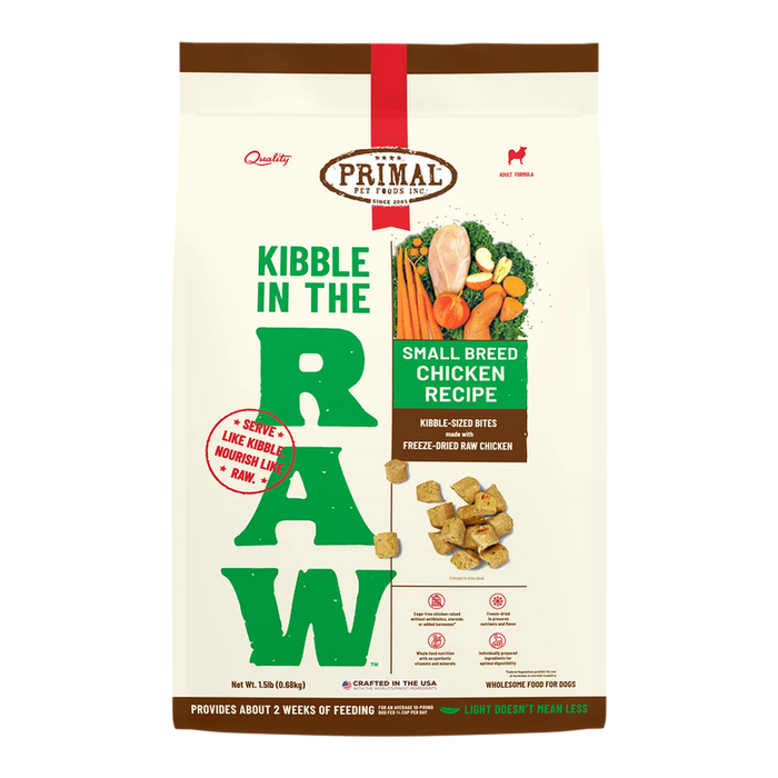 Primal Pet Foods Kibble in the Raw Small Breed Chicken Recipe for Dogs