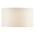 Pyramid White Linen Drum Shade 35cm<br>White