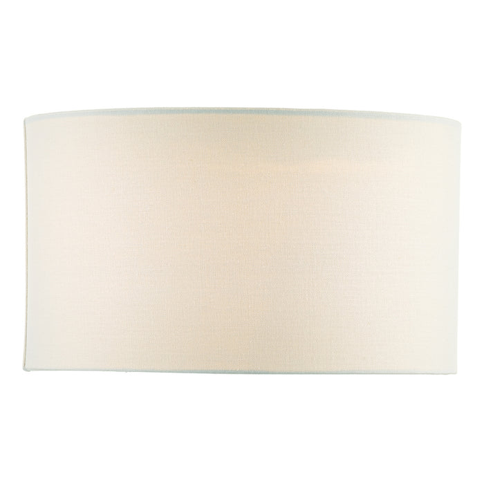 Pyramid White Linen Drum Shade 35cm<br>White