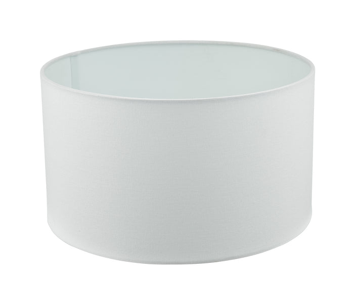 Pyramid White Linen Drum Shade 35cm<br>White