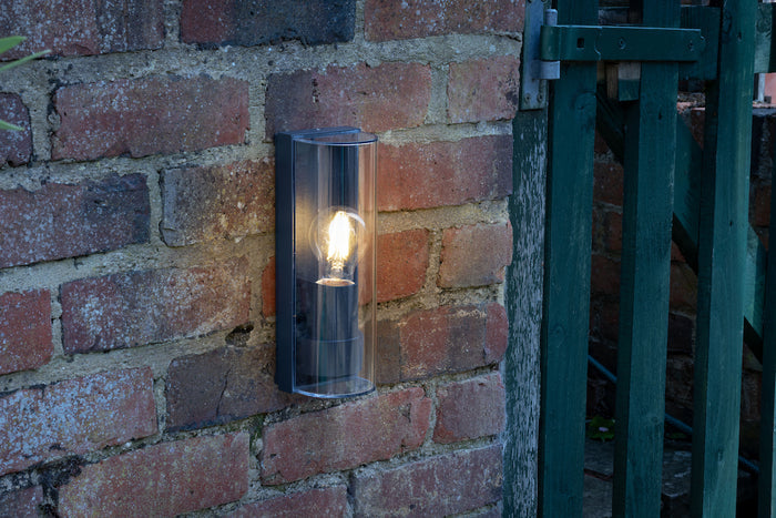 Quenby Outdoor Wall Light Matt Grey Acrylic IP65<br>Matt Grey