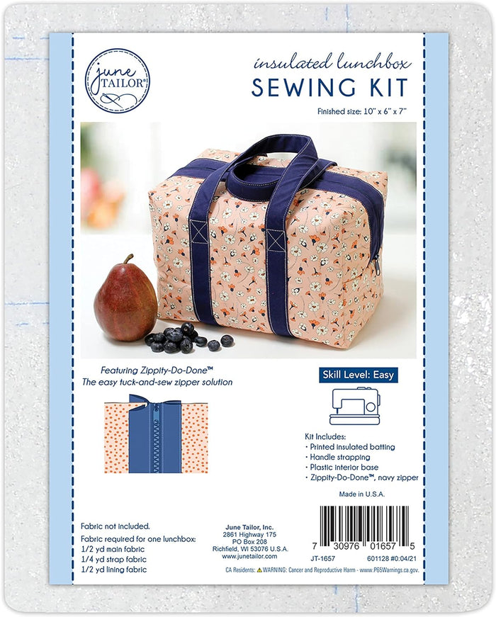 Quilt As You Go Insulated Lunchbox (multiple colors)
