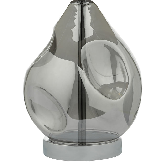 Quinn Table Lamp Smoked Glass With Shade <br>Smoked Glass