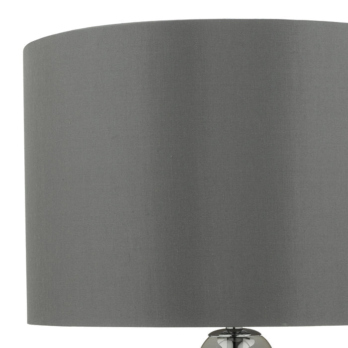 Quinn Table Lamp Smoked Glass With Shade <br>Smoked Glass