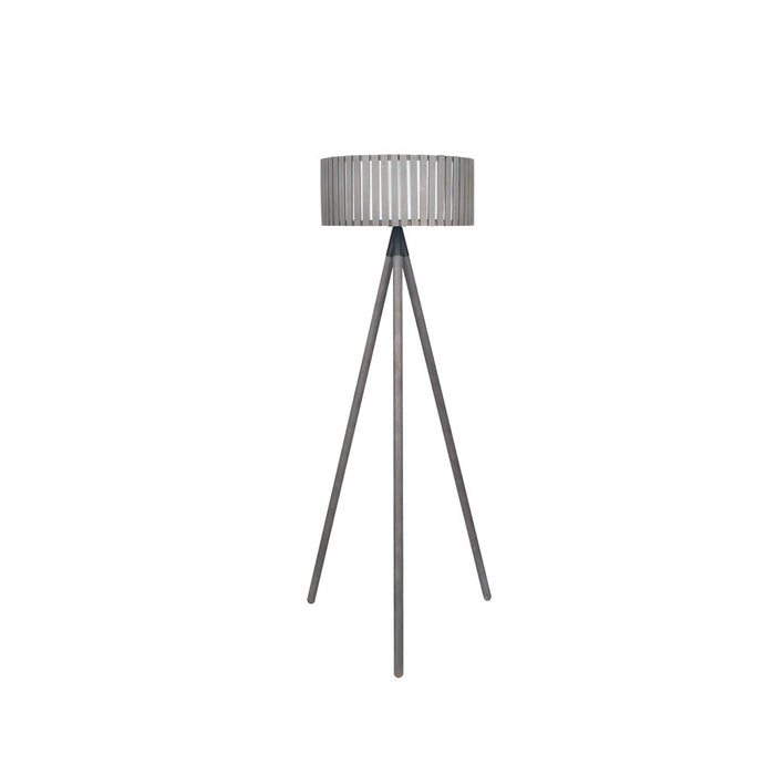 Rabanne Slated Wood Tripod Floor Lamp