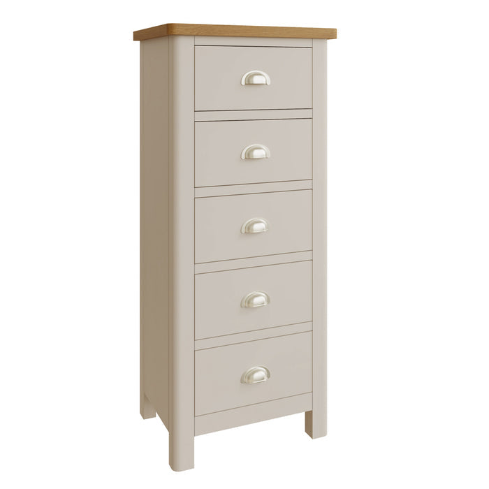 Raleigh 5 Drawer Narrow Chest Truffle
