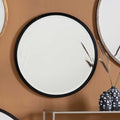 Ramsbury Round Mirror Black Small