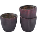 rand Illusions - Ribbed Beaker Votive Matt Dark Red / Large