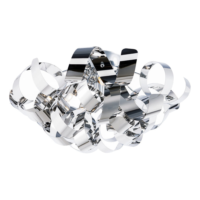 Rawley 4 Light Flush Polished Chrome 40cm<br>Polished Chrome