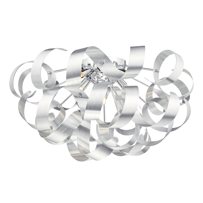 Rawley 5 Light Flush Brushed Aluminium 60cm<br>Brushed Aluminium