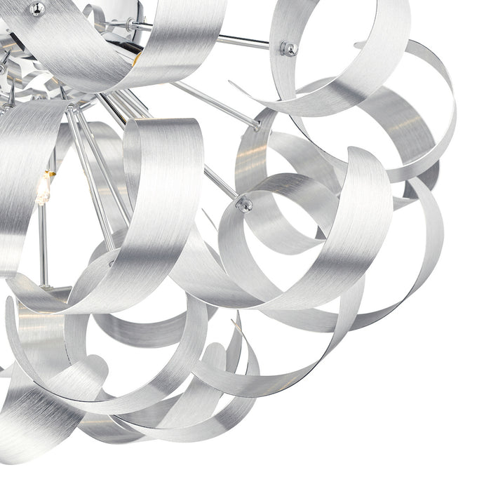 Rawley 5 Light Flush Brushed Aluminium 60cm<br>Brushed Aluminium