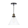 Ray 1 Light Pendant Antique Brass Clear<br>Antique Brass