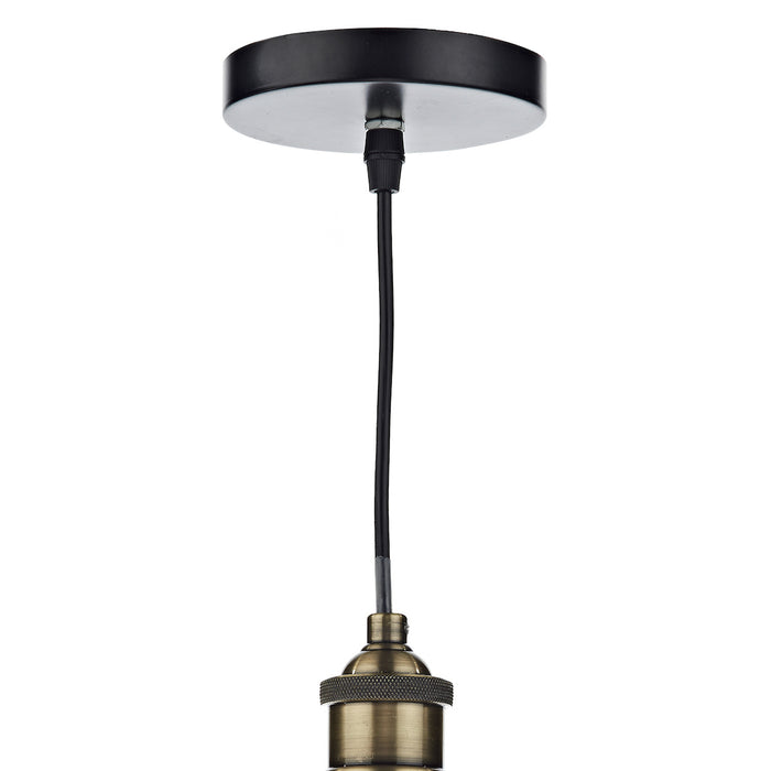 Ray 1 Light Pendant Antique Brass Clear<br>Antique Brass