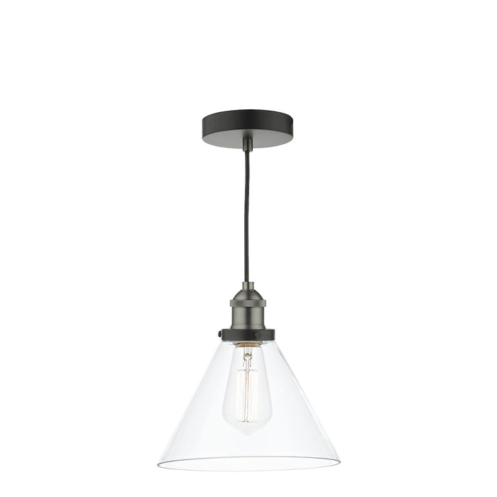 Ray 1 Light Single Pendant Antique Nickel Clear Glass<br>Antique Nickel