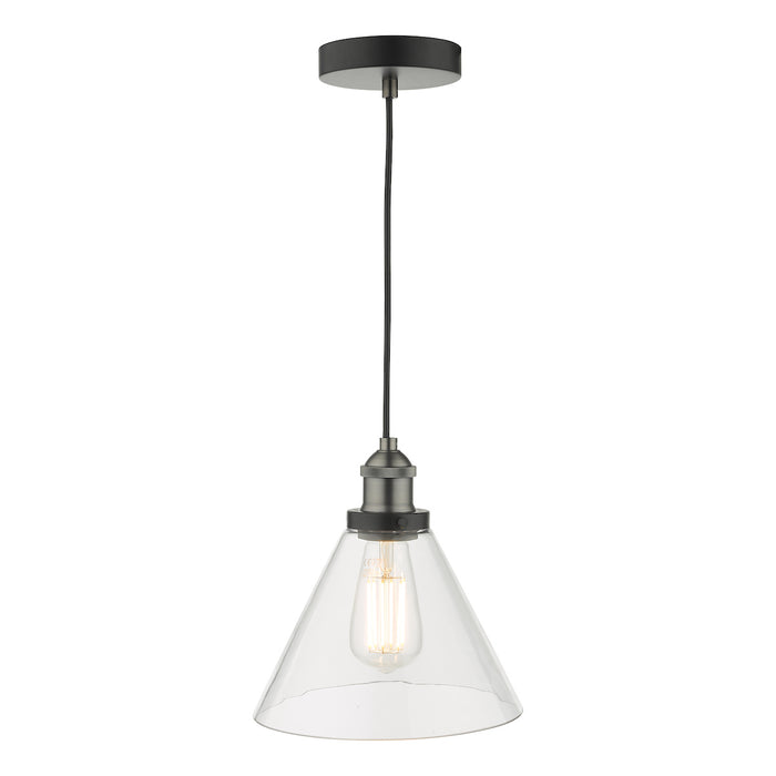 Ray 1 Light Single Pendant Antique Nickel Clear Glass<br>Antique Nickel